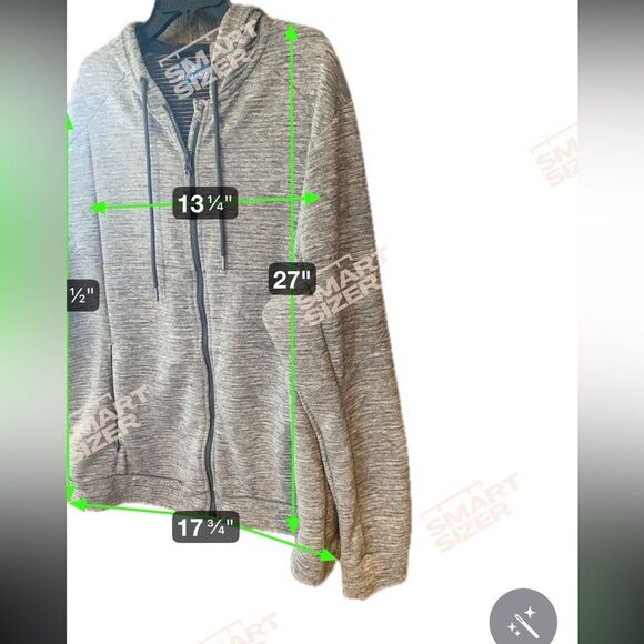 Weekender Sz XL Gray Men’s Front Zipper Side Pocket Hoodie Jacket - Picture 5 of 6